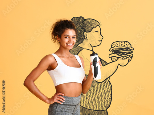 Sporty African-American gir...