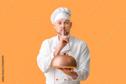 Portrait of male chef showi...