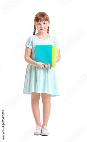 Little pupil on white backg...