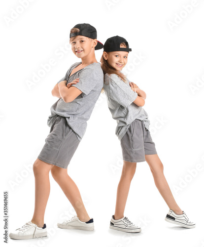 Cute little children dancin...