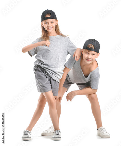 Cute little children dancin...