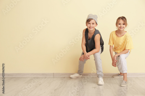 Cute little children dancin...