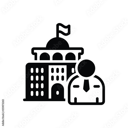 Black solid icon for minister