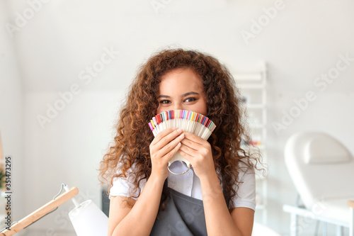 Portrait of manicure master...