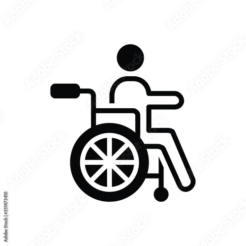 Black solid icon for physically