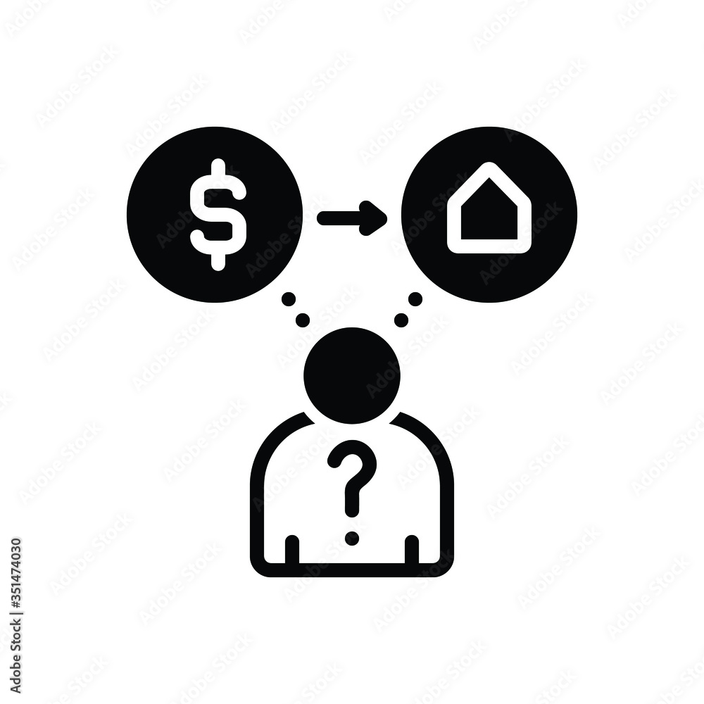 Black solid icon for though Black solid icon for though