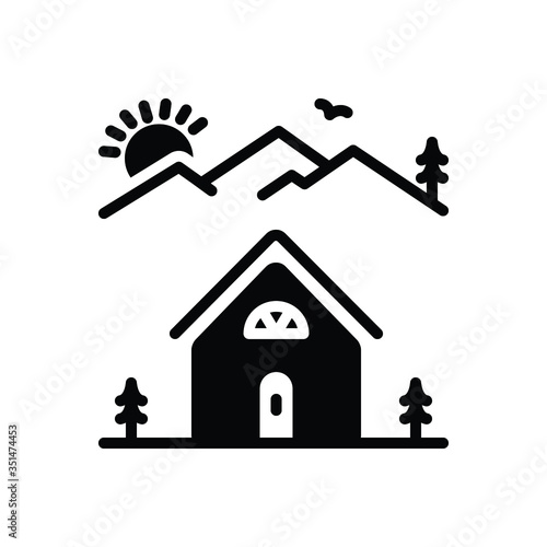 Black solid icon for wonderful