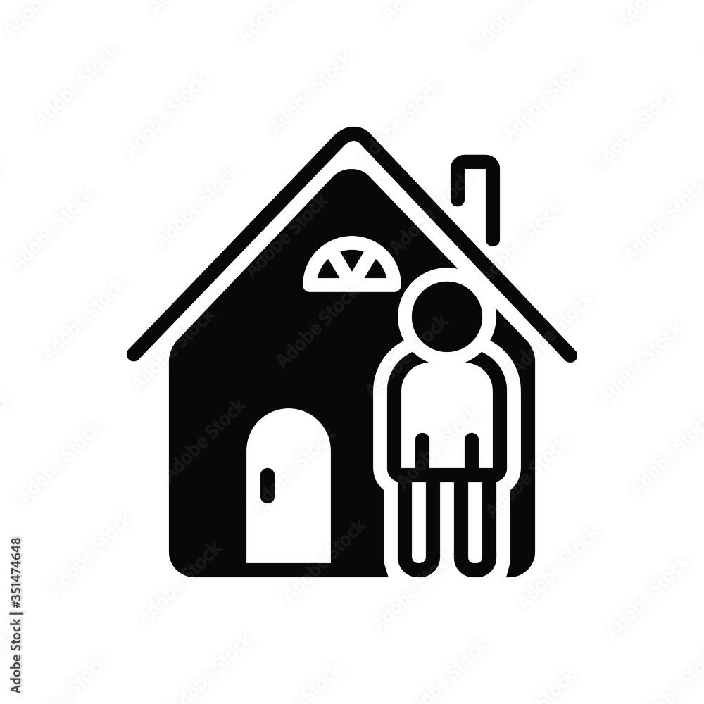 Black solid icon for at people Black solid icon for at people