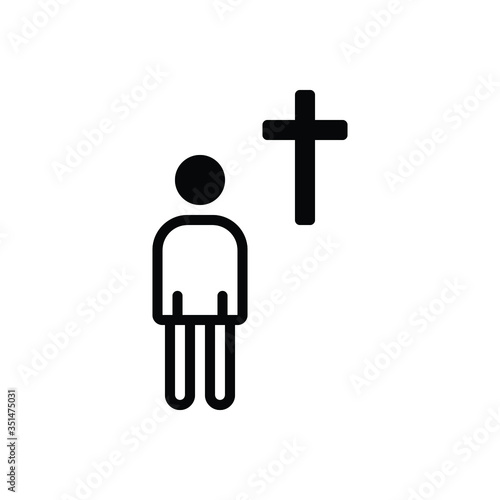 Black solid icon for devote
