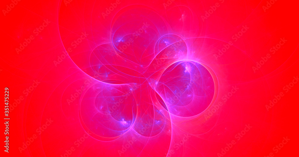 3D rendering abstract red fractal light background 3D rendering abstract red fractal light background