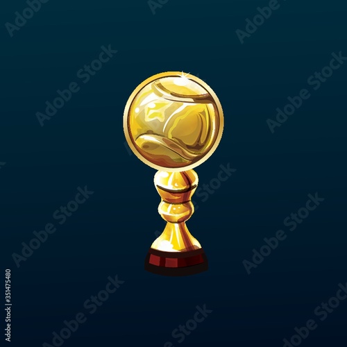 A tennis trophy illustration.