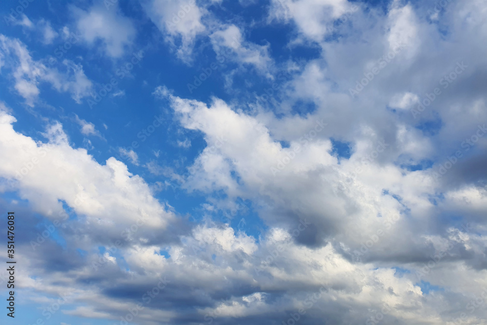 Naklejka premium clouds, blue sky background design elements. Pantone Classic Blue.