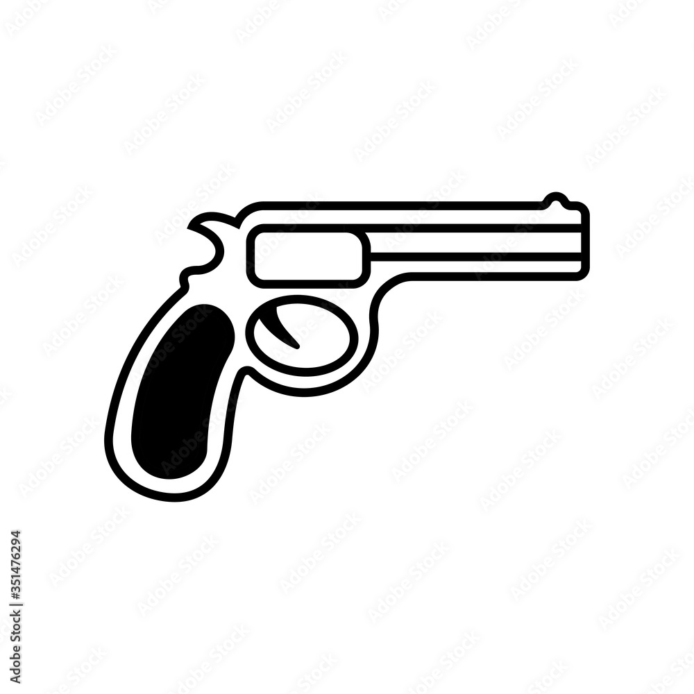 vector illustration of a gun vector illustration of a gun