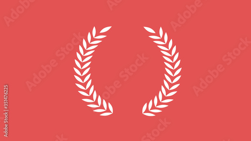 Amazing white wheat icon on red light background,New wheat icon