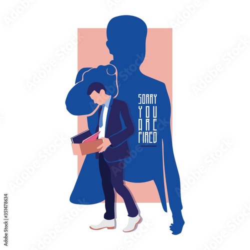 Employee being fired illustration.