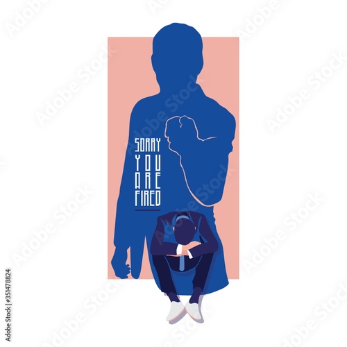 Employee being fired illustration.