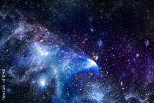 Galaxy in space textured background © rawpixel.com