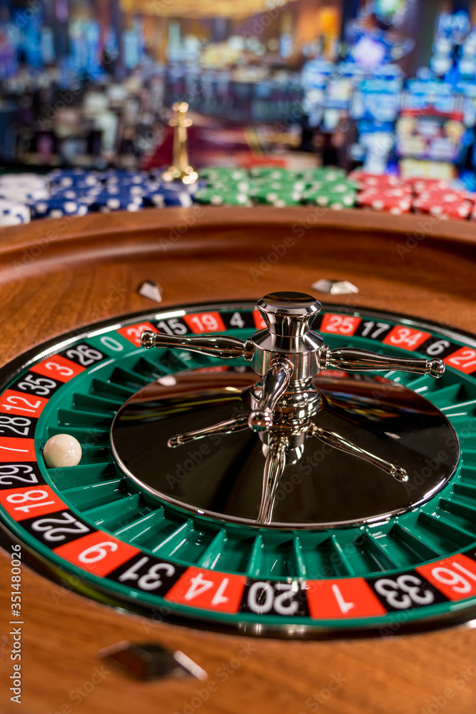 Roulette table close up at the Casino Roulette table close up at the Casino