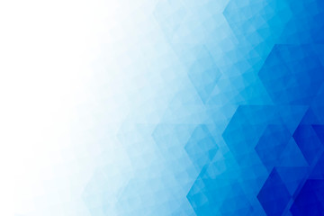Ombre blue mosaic patterned background illustration