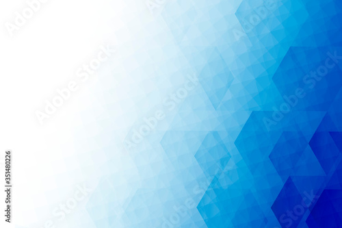 Ombre blue mosaic patterned background illustration photo