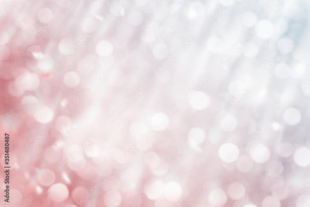 Fototapeta premium Pink gold bokeh textured background illustration