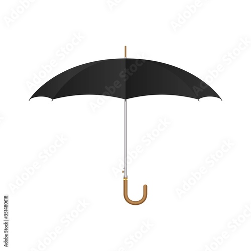 Black umbrella set vector illustration isolated