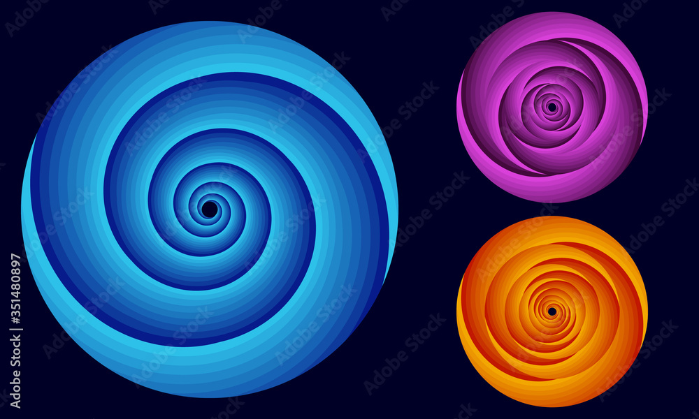 rotating hypnotic circles in differents colors and rotations rotating hypnotic circles in differents colors and rotations