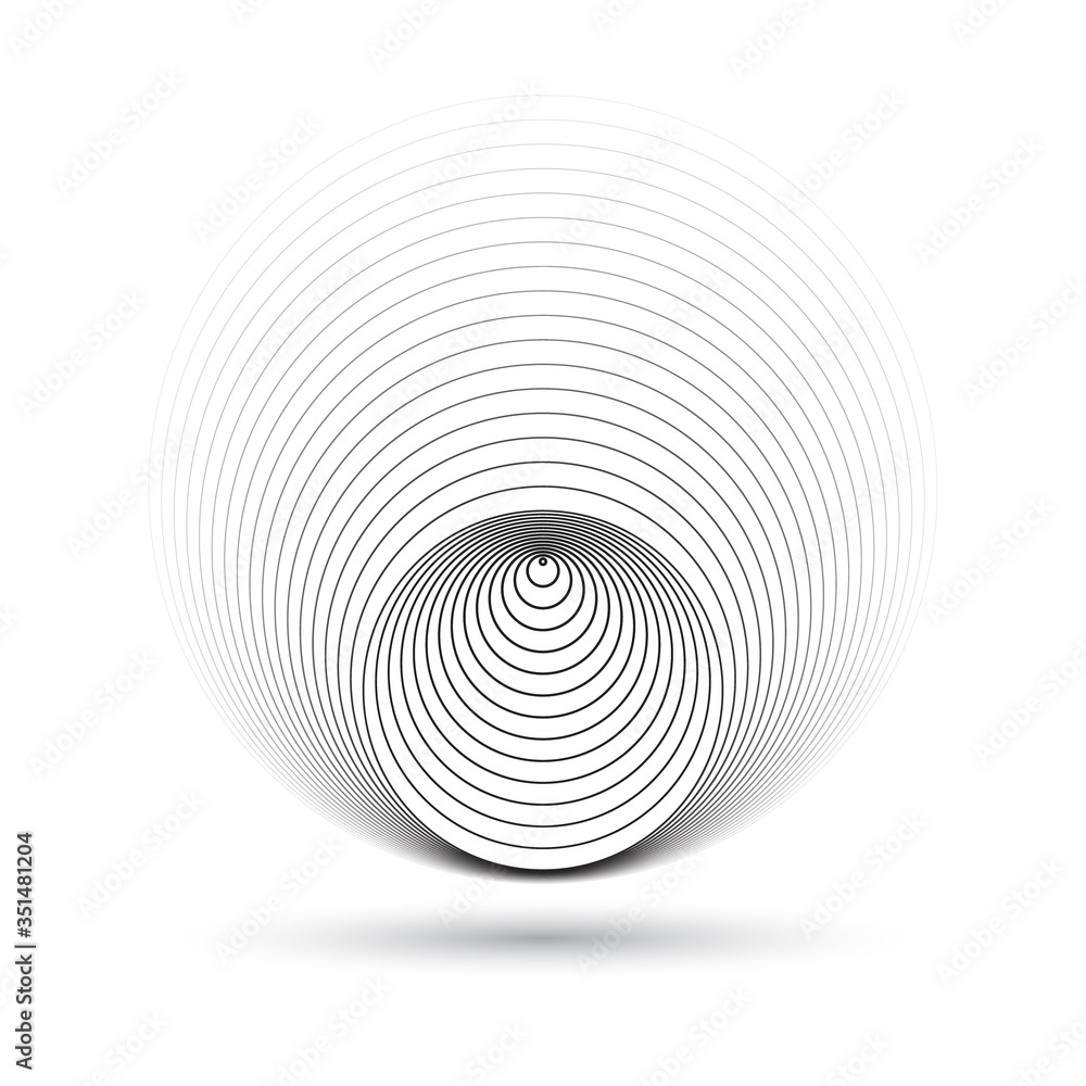 Obraz premium zestaw kółek jak złudzenie optyczne