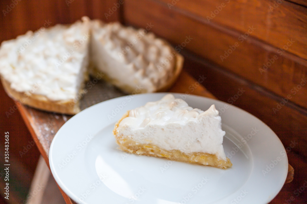 Homemade Lemon Pie. Lemon Dessert. Home cooking Homemade Lemon Pie. Lemon Dessert. Home cooking