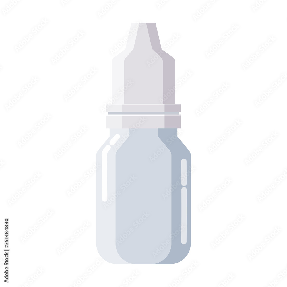 Pharmacy of plastic white bottle dropper with screw cap for medicine Pharmacy of plastic white bottle dropper with screw cap for medicine