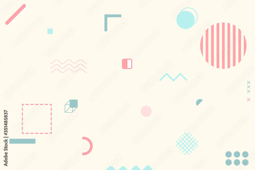 Abstract Memphis patterned background illustration Abstract Memphis patterned background illustration