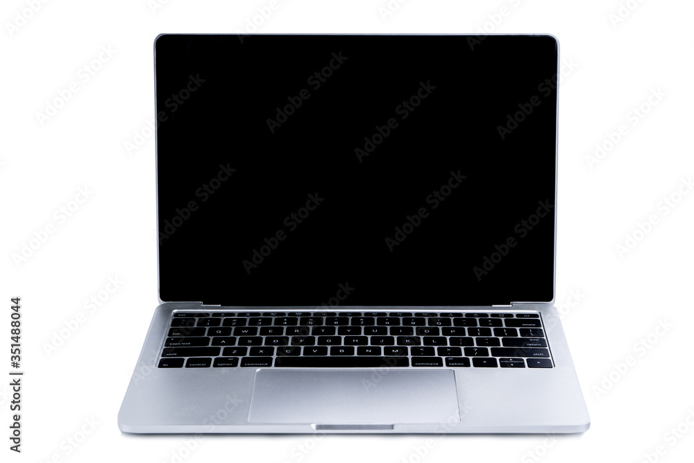Laptop on isolated white with clipping paths Laptop on isolated white with clipping paths
