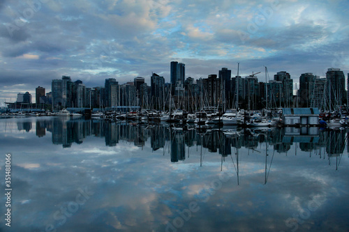 The city of Vancouver, the skyscrapers of the city 