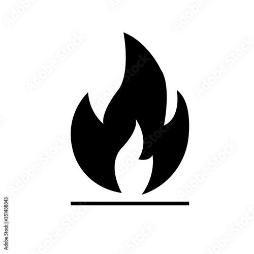 fire and flame icon. vector icon