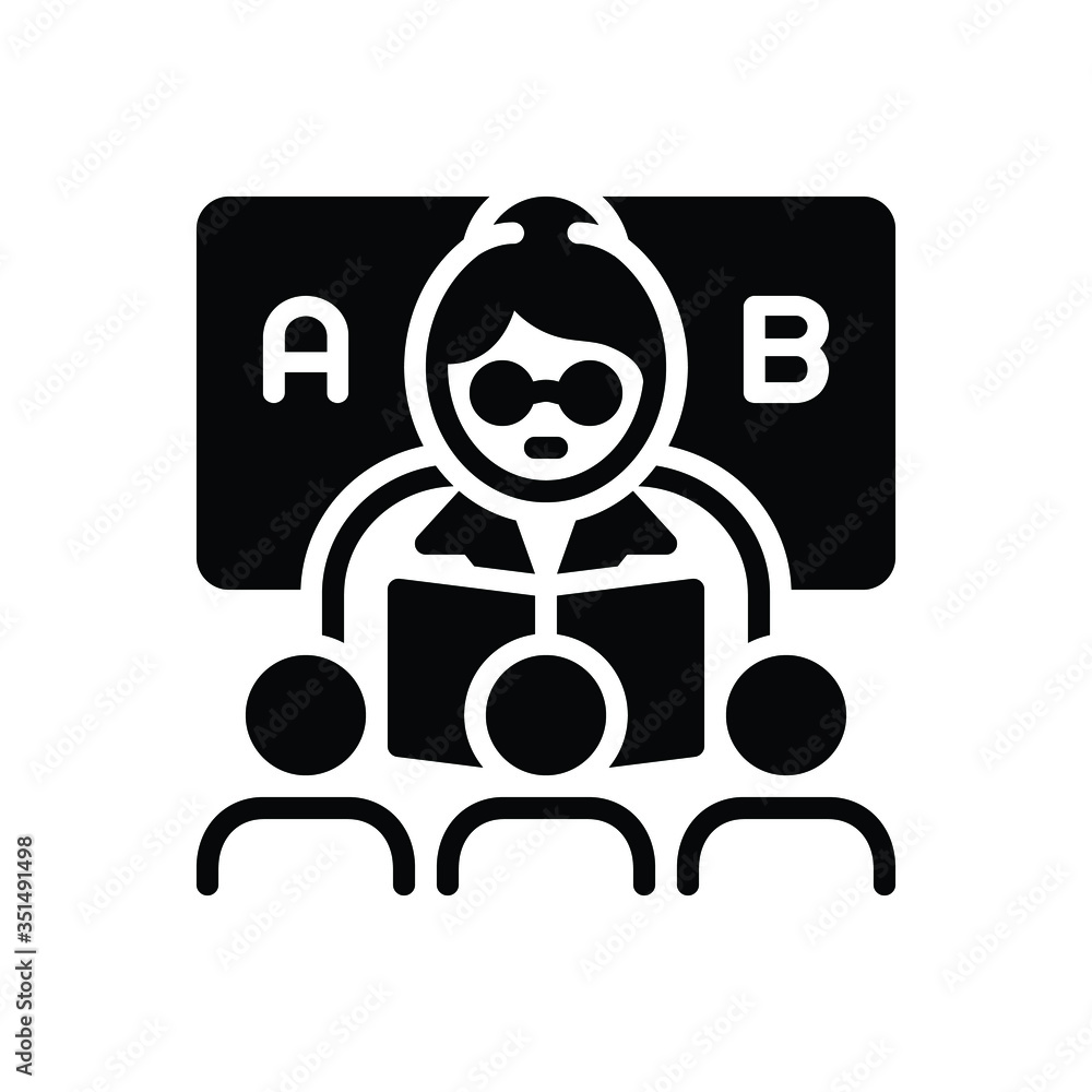 Black solid icon for classroom Black solid icon for classroom
