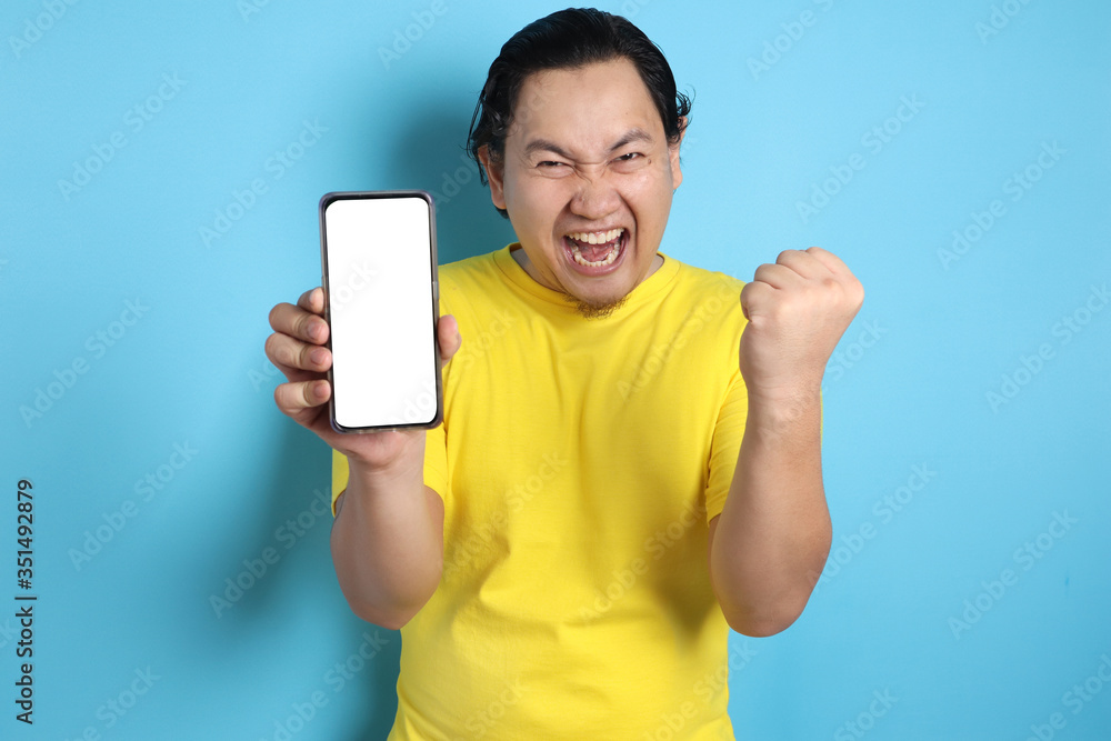 Man Presenting Smart Phone Mock Up Man Presenting Smart Phone Mock Up