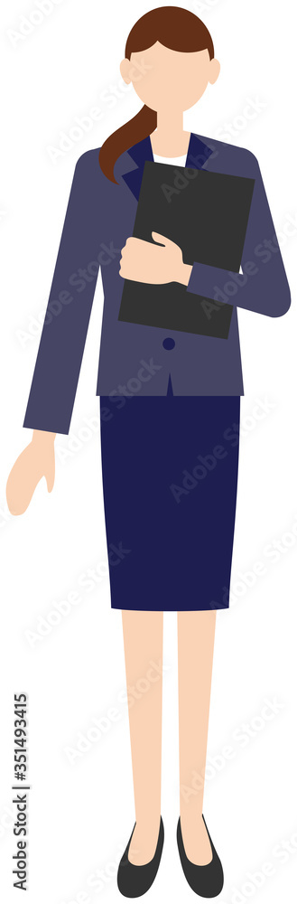 Vector image of business women in office uniform