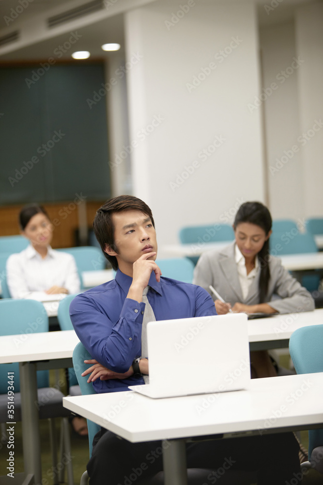 Business people at training class Business people at training class