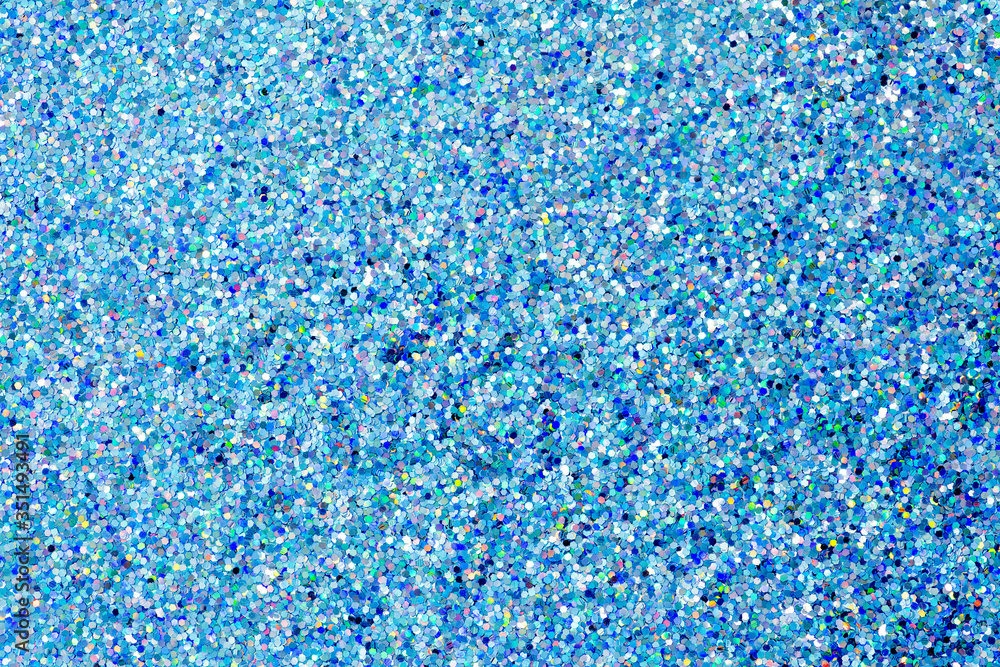 Blue shiny glitter textured background Blue shiny glitter textured background