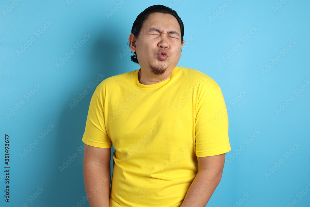 Funny Asian Man Crying When Peeing Funny Asian Man Crying When Peeing