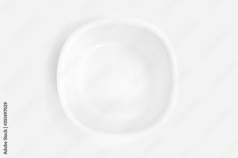 White plate on a white background White plate on a white background