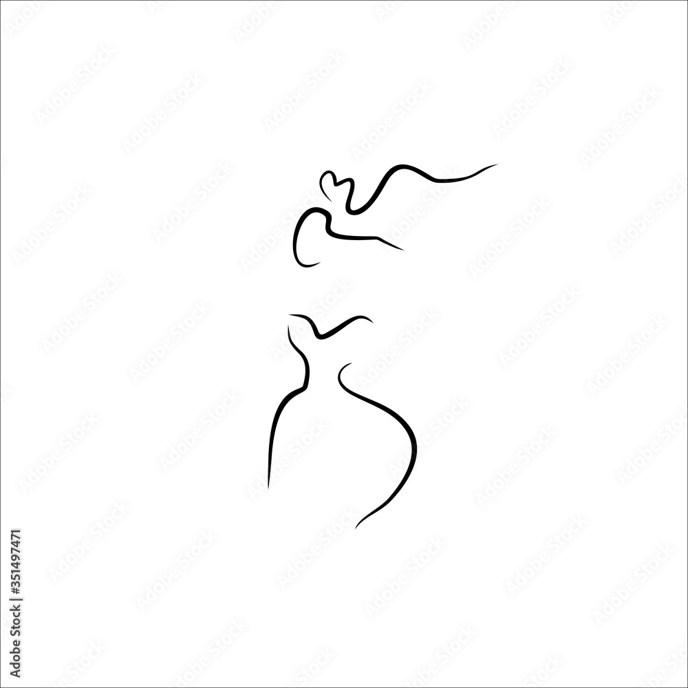 silhouette of a bride fashion logo design silhouette of a bride fashion logo design