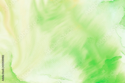 Yellowish green watercolor textured background