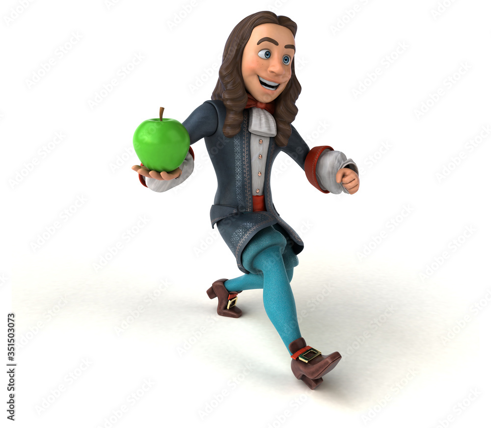 3D Illustration of a cartoon man in historical baroque costume 3D Illustration of a cartoon man in historical baroque costume