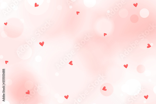 Heart confetti pattern on a crepe pink background