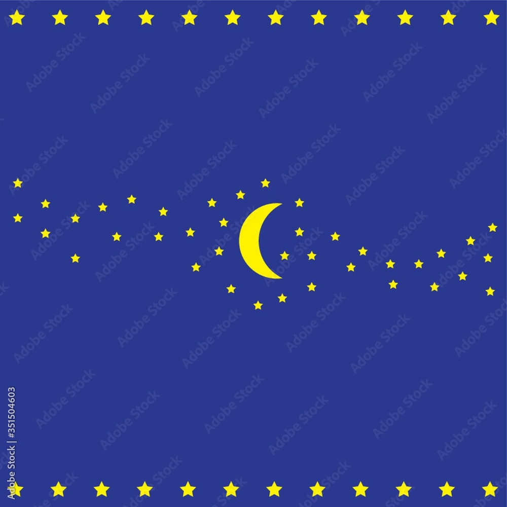 Fototapeta premium Stars and moon