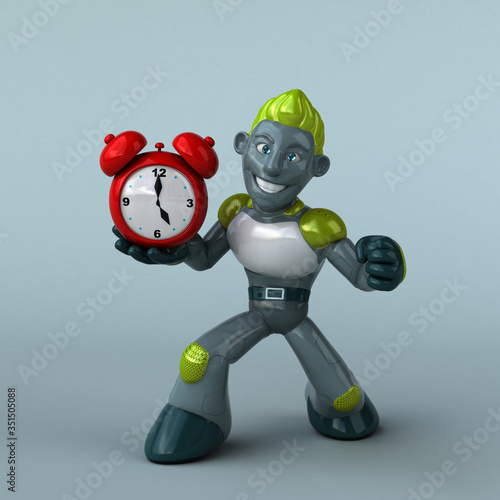 Green Robot - 3D Illustration