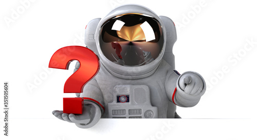 Fun astronaut - 3D Illustration