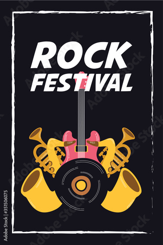 rock festival entertainment invitation poster