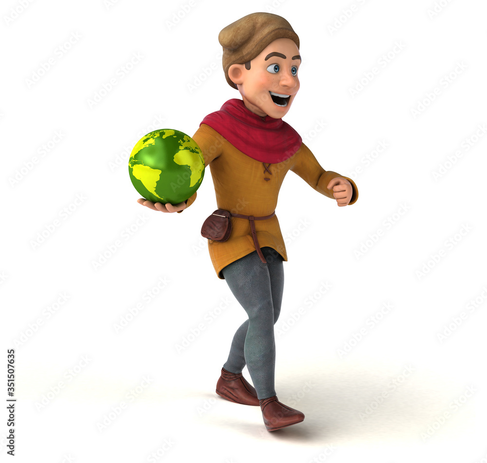 3D Illustration of a medieval historical character 3D Illustration of a medieval historical character